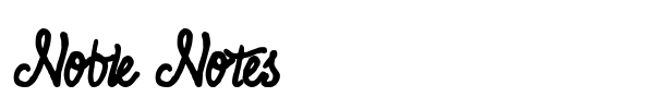 Noble Notes font preview